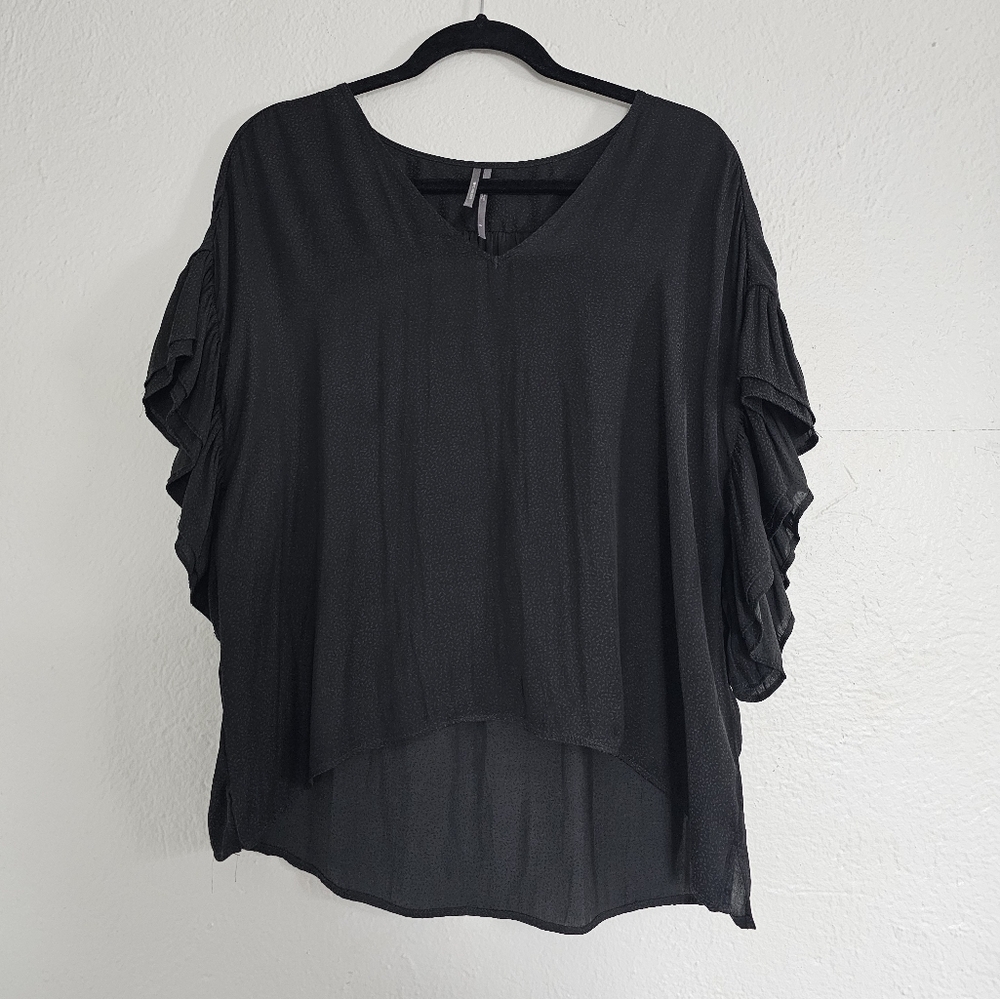 Anthropologie Small Black Silky Shirt